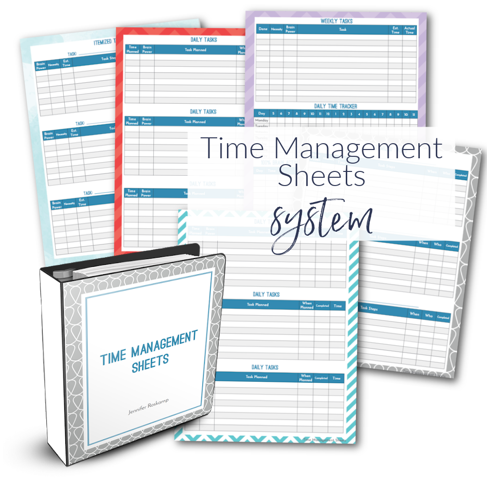 Time Management Sheets System – The Intentional Mom Shop